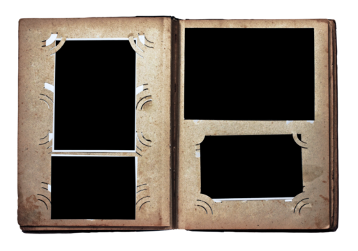 Vintage Photo Album with Blank Frames