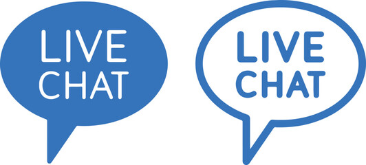 live chat, chat, speech bubble, communication, message, online, support, service, help, contact, icon, symbol, blue, white, graphic, design, illustration, digital, technology, conversation, dialogue, 