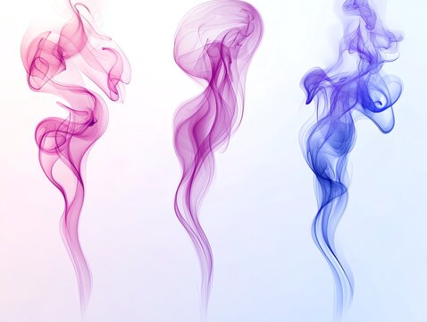 Smoke icon Doodle smell steam line vector Color line smoke