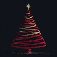 Colorful spiral Christmas tree design with a star on top for festive holiday decor inspiration