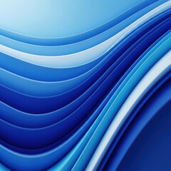 Abstract blue layered waves visualizes calming gradient design for backgrounds
