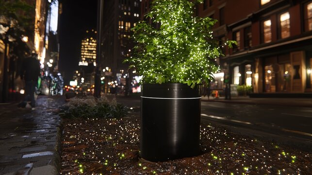 Fototapeta Christmas Tree in City Park