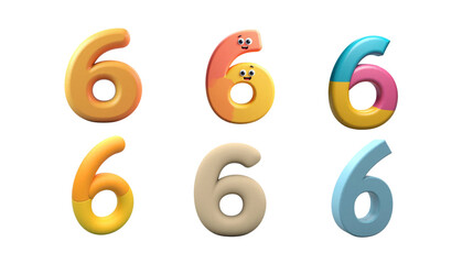 3D vector illustration of number 