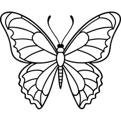 Minimalist Butterfly Outline Vector