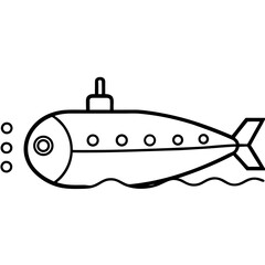 Submarine Outline Vector