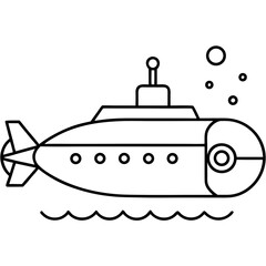 Submarine Outline Vector