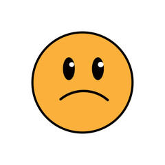 Yellow sad smiley icon