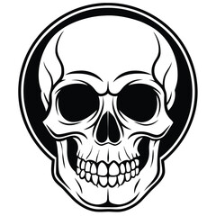 Fototapeta premium Illustration of a white skull with a