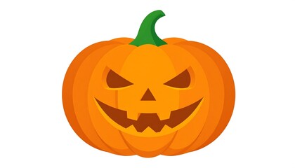 Fototapeta premium Cartoon Halloween pumpkin with a scary face