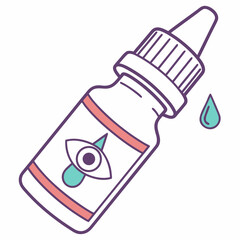 eye drops bottle isolated flat icon