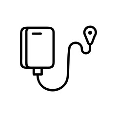 blood pressure cuff outline icon
