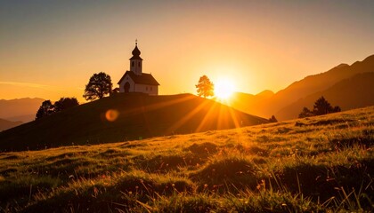 Fototapeta premium church in rural 