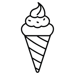 Delicious ice cream cone, a sweet summer treat