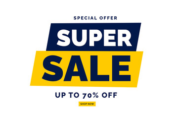 Super Sale sign with a bright design, isolated on a transparent background PNG, advertising banner, sale day, promotion, discount poster.