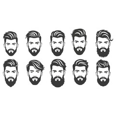 Beard Styles Collection - A Variety of Facial Hair Designs.