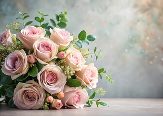 Elegant rose bouquet in soft pink hues