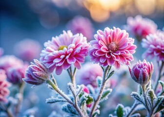 Chilled petals on a winter morning