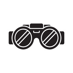 Fototapeta premium Night Vision Goggles Solid Adventure Icon