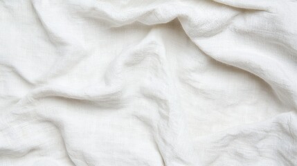 A white fabric with a slightly wrinkled texture.