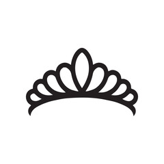 Obraz premium Tiara Solid Royal Crown Style Icon