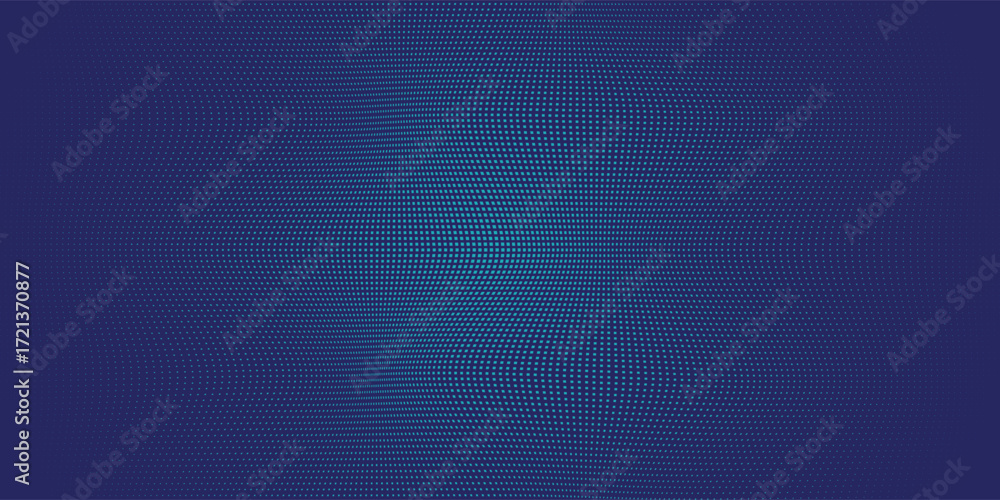 Poster simple blue wave dot symbols pattern. math design elements background. vector art
