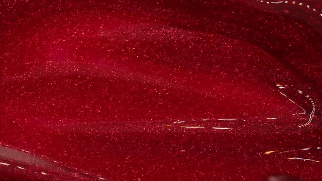 Spilled Manicure gel nail polishes, uv gel, enamel, varnish with brush movement. Beauty salon, nail care product. Manicure concept. High quality 4k footage