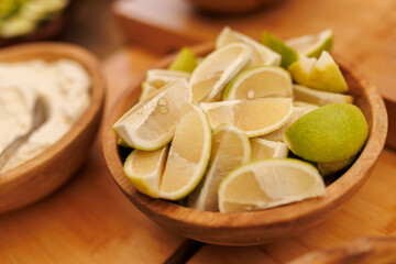 Cut Lime in a bowl