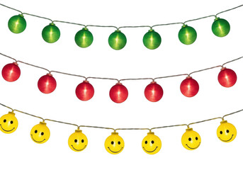 Festive lights isolated on transparent background isolated on transparent background