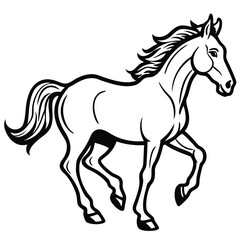 Horse illustration, a majestic equine beauty