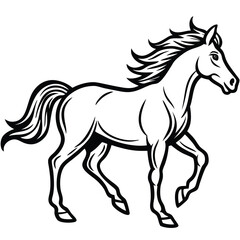 Elegant horse illustration, a symbol of freedom
