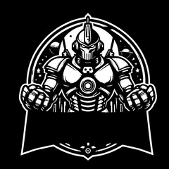 Obraz premium robot cyborg vector illustration