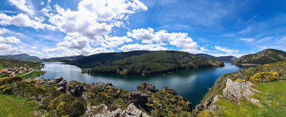 Panorámica mirador pantanos Palencia