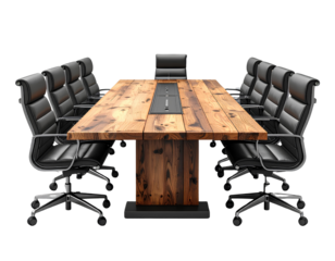  Firefly_office conference table isolated on a transparent background, generative ai