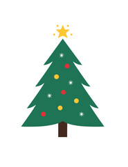 christmas tree vector illustration