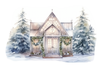 PNG Winter house christmas architecture building.