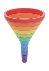 Rainbow Sales Funnel 3D Model