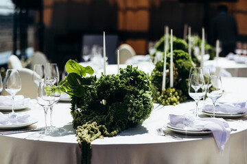 Wedding decoration, wedding floristics, wedding details