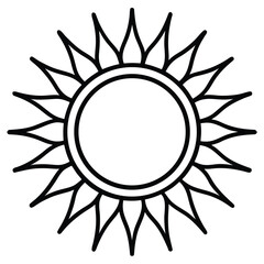 Illustration of a sun with rounded rays