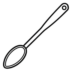 Outline of a spoon with a hole