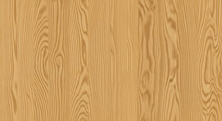 Fototapeta premium A detailed close-up of a light brown wood grain texture with prominent vertical patterns and swirls.