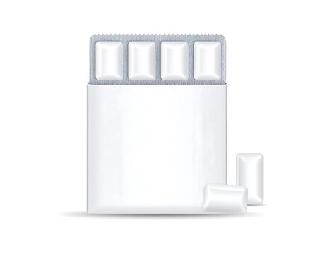 Blank gum packaging mock-up