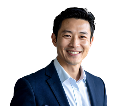 Firefly_portrait of a smiling businessman