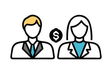 Businesswoman icon vector.men and women 
