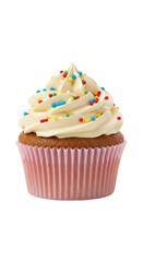 Delicious Vanilla Cupcake with Sprinkles