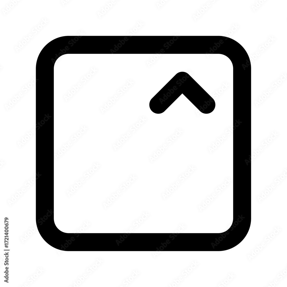 Poster black and white identification card icon with rounded corners showing a person and two horizontal li