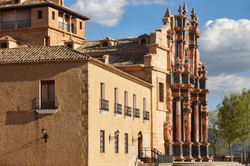Caravaca de la Cruz baroque church facade. Murcia, Spain
