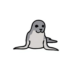 Fototapeta premium Simple seal looking forward