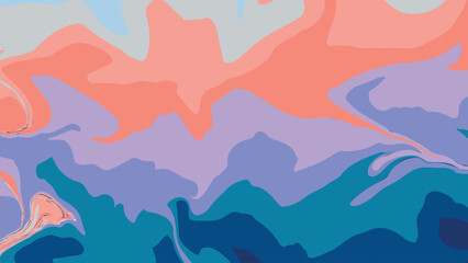 Obraz premium Abstract Marbled Swirl Paint Liquid Flow Texture Background Vector Illustration