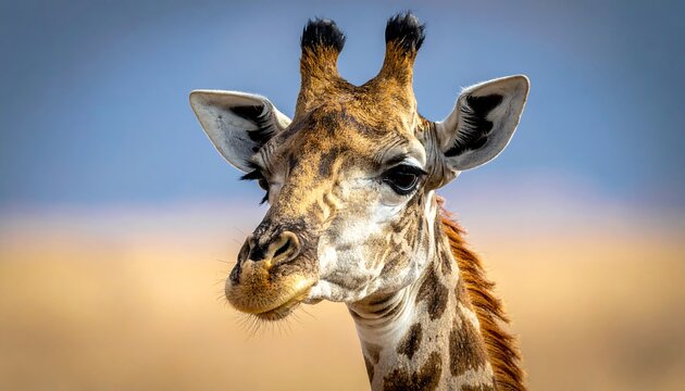Close-up portrait of a giraffe