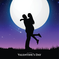 Unique Beautiful Lovely Valentines Day Scenery Vector Vector Shape Design